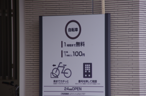 自転車駐輪場の看板